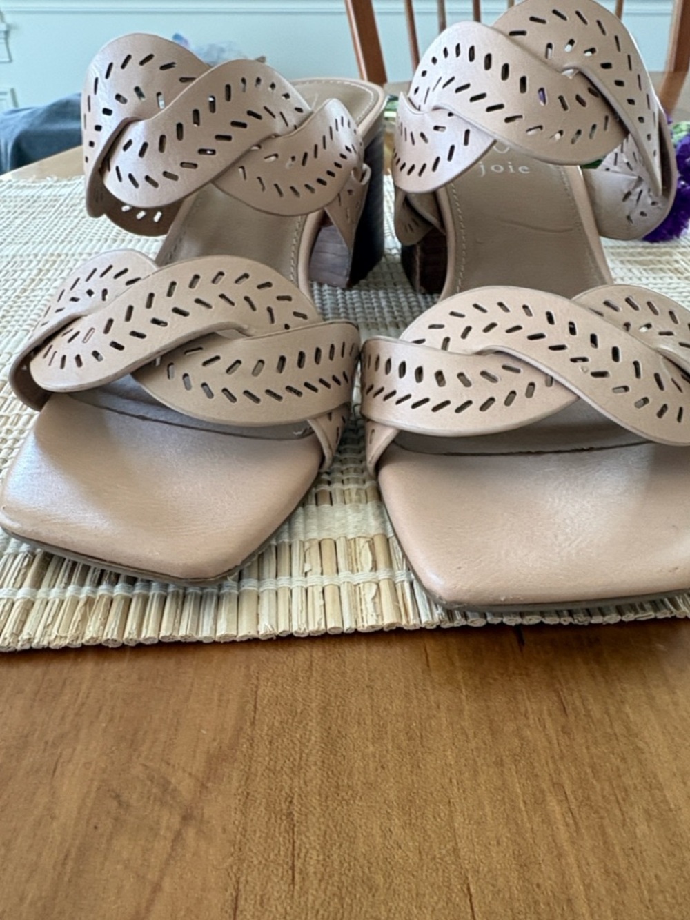 Women’s Light tan Block Heel Slide Sandals - Picture 5 of 5